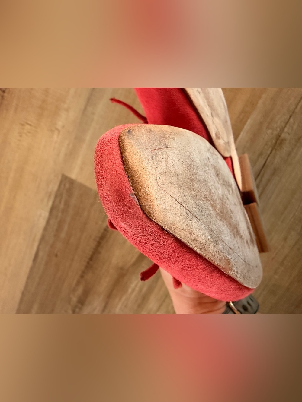 Reformation Belle Suede Flats Red Size 8 - Picture 10 of 15
